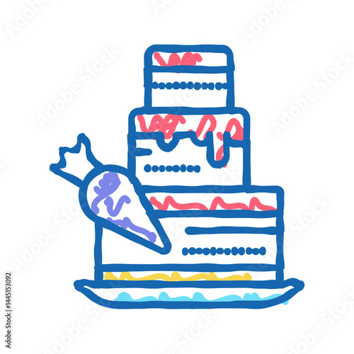 delicacy making color icon vector isolated illustration