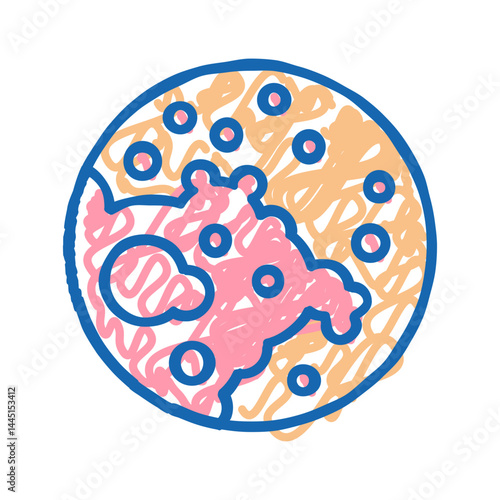 atopic dermatitis skin disease icon doodle illustration