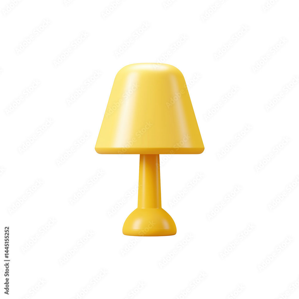 Yellow table lamp icon with simple design isolated on transparency background Yellow table lamp icon with simple design isolated on transparency background