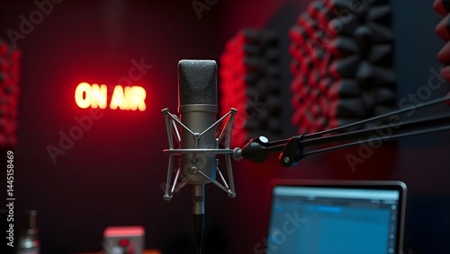 microphone in radio station