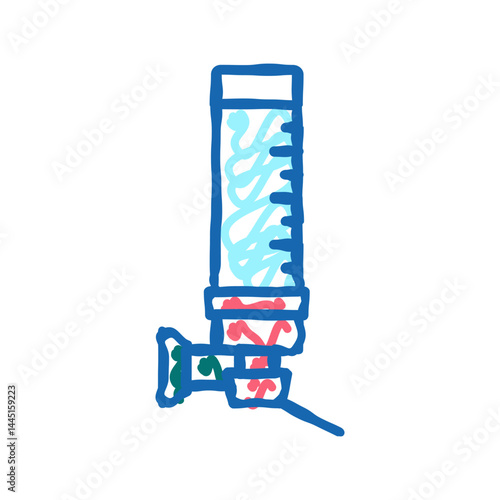 pet drinker tool icon doodle illustration