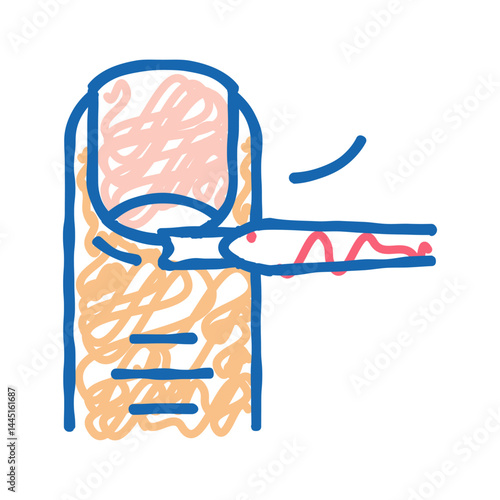 cuticle cutting icon doodle illustration