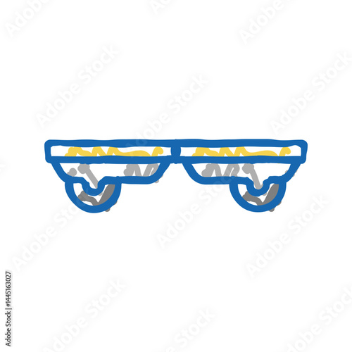 waveboard vehicle icon doodle illustration