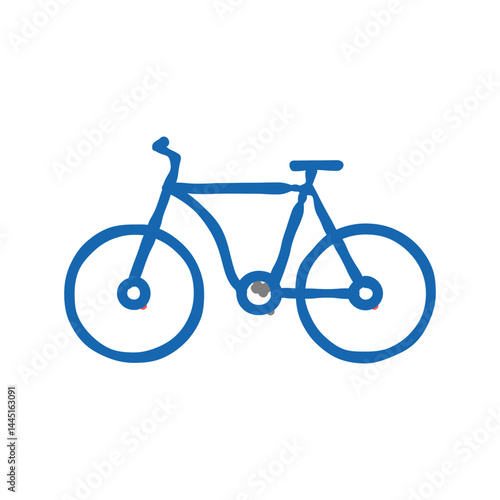 bicycle transport icon doodle illustration