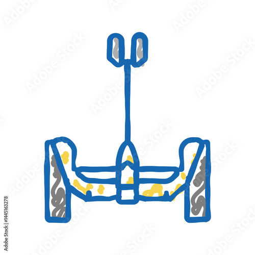 segway vehicle icon doodle illustration