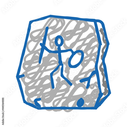 image on stone icon doodle illustration