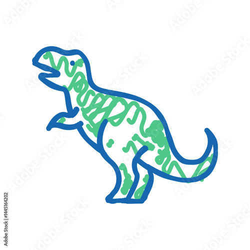 dinosaur prehistoric animal icon doodle illustration