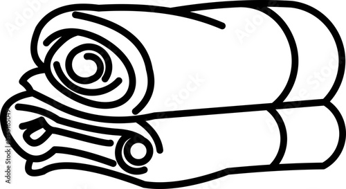 Towel Icon – Bathroom Hygiene Symbol for UI & Clean Design