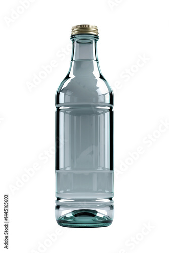 Wallpaper Mural Clear glass water bottle with metal cap isolated on transparent and white background, suitable for beverage and product mockups. Beverage concept Torontodigital.ca