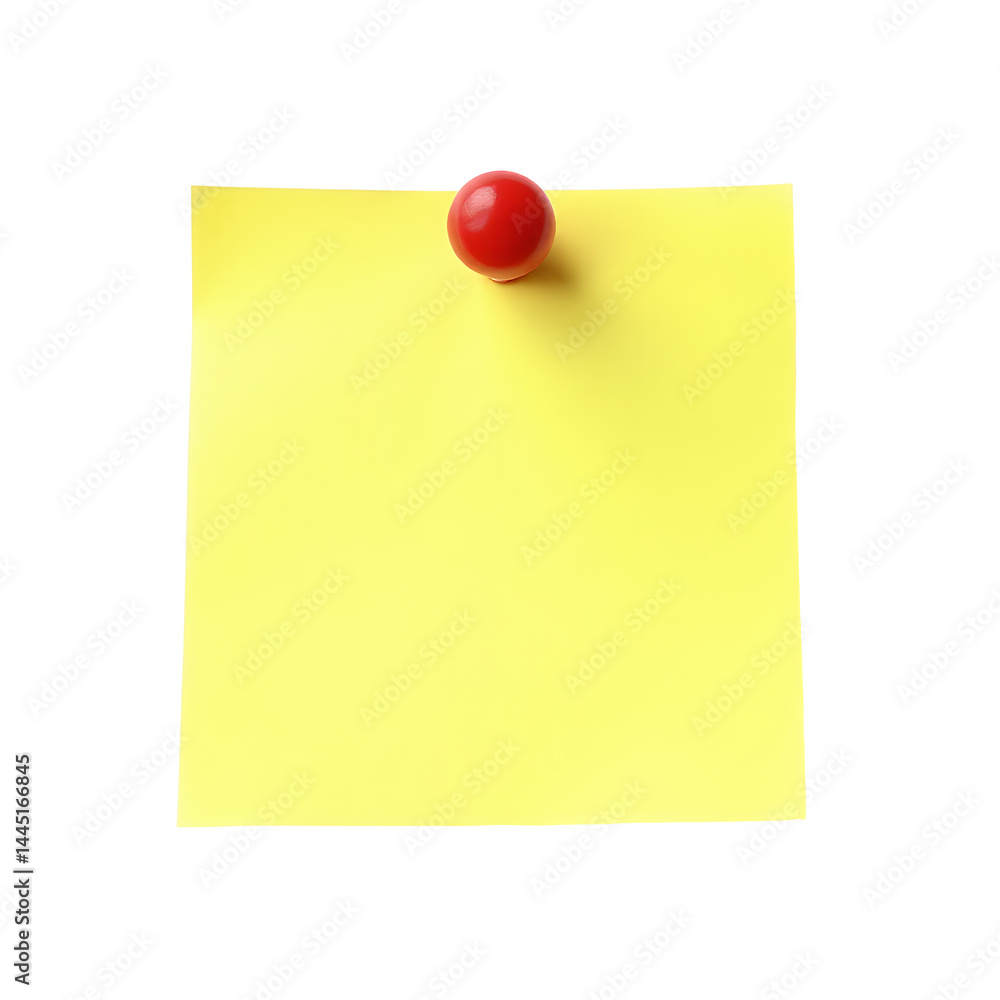 Yellow_Sticky_Note_Red_Pin_Reminder_Message_Blank_Space Yellow_Sticky_Note_Red_Pin_Reminder_Message_Blank_Space