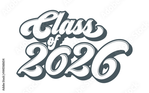 Class of 2026 vector, Class of 2026 vector illustration. Editable class of 2026 typography design vector