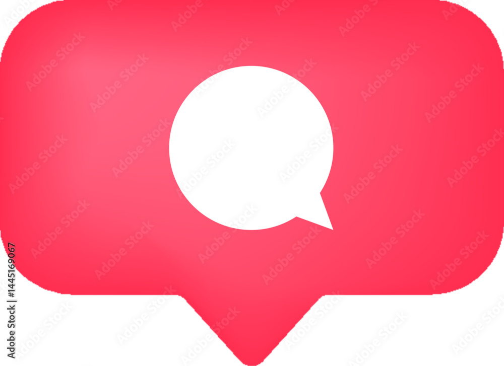Comment bubble icon in red badge Comment bubble icon in red badge