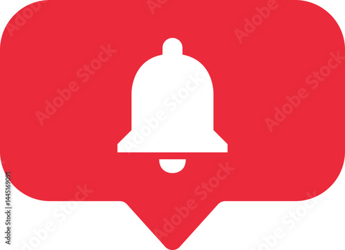 Bell alert icon in red bubble