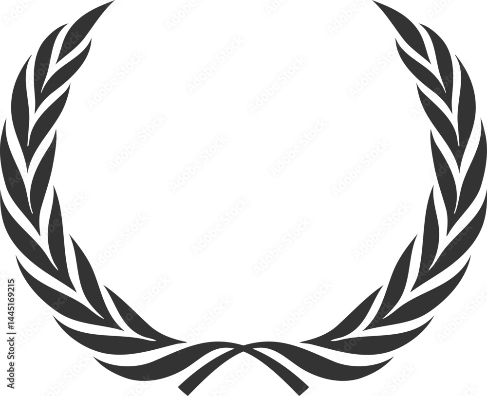 Black laurel wreath vector symbol Black laurel wreath vector symbol