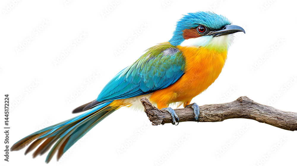 Colorful bird perched on a branch, vibrant feathers. Colorful bird perched on a branch, vibrant feathers.