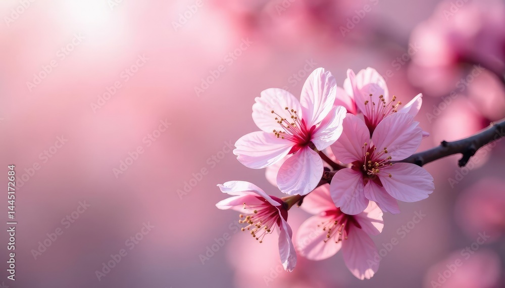 Delicate pink sakura blossoms, full bloom, soft petals , delicate, gentle Delicate pink sakura blossoms, full bloom, soft petals , delicate, gentle