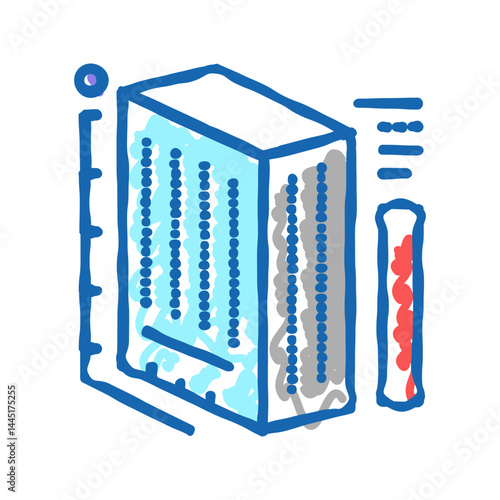 building construction sizes modeling icon doodle illustration