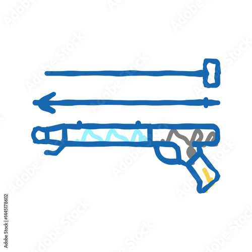 harpoon weapon icon doodle illustration sign