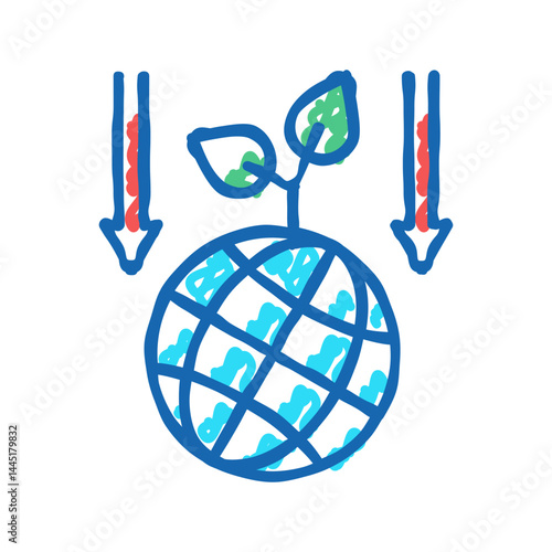 environment deterioration icon doodle illustration sign
