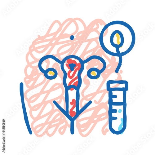 artificial insemination icon doodle illustration sign