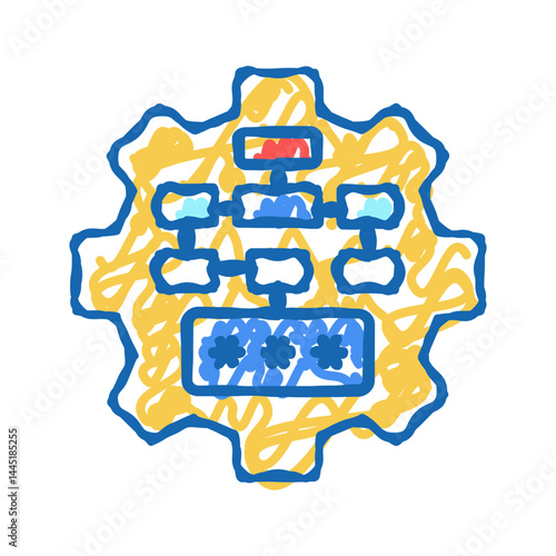 multilevel password icon doodle illustration sign