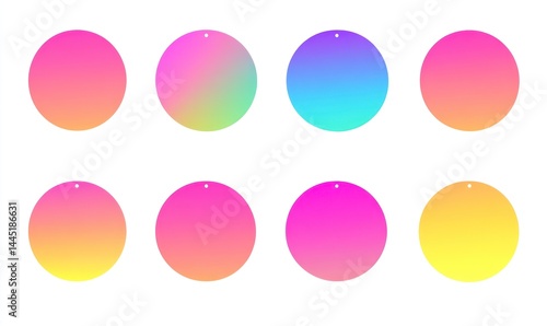 Set of colorful gradient circles (1)