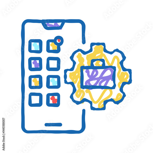 crowdsourcing business color icon vector sign illustration