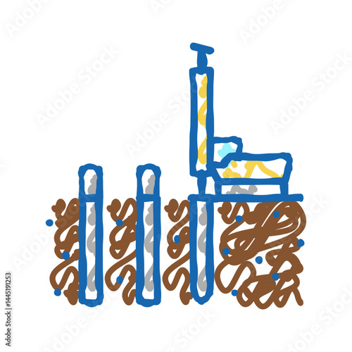 pile driving icon doodle illustration
