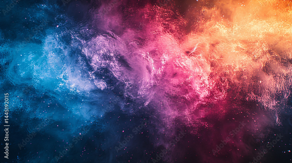 A bold, colorful grainy gradient of blue, pink, and yellow with smoky paint splashes on black—ideal for futuristic, tech-themed, or festive design presentations, banners, and wallpapers.
A bold, colorful grainy gradient of blue, pink, and yellow with smoky paint splashes on black—ideal for futuristic, tech-themed, or festive design presentations, banners, and wallpapers.