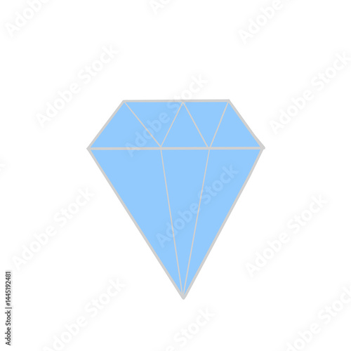 Diamond crystal illustration