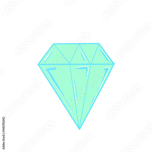 Diamond crystal illustration