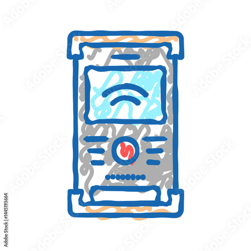 field controller icon doodle illustration