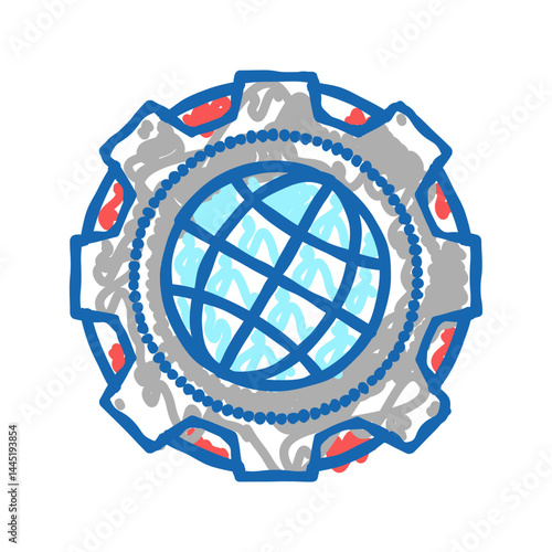 earth geology research icon doodle illustration