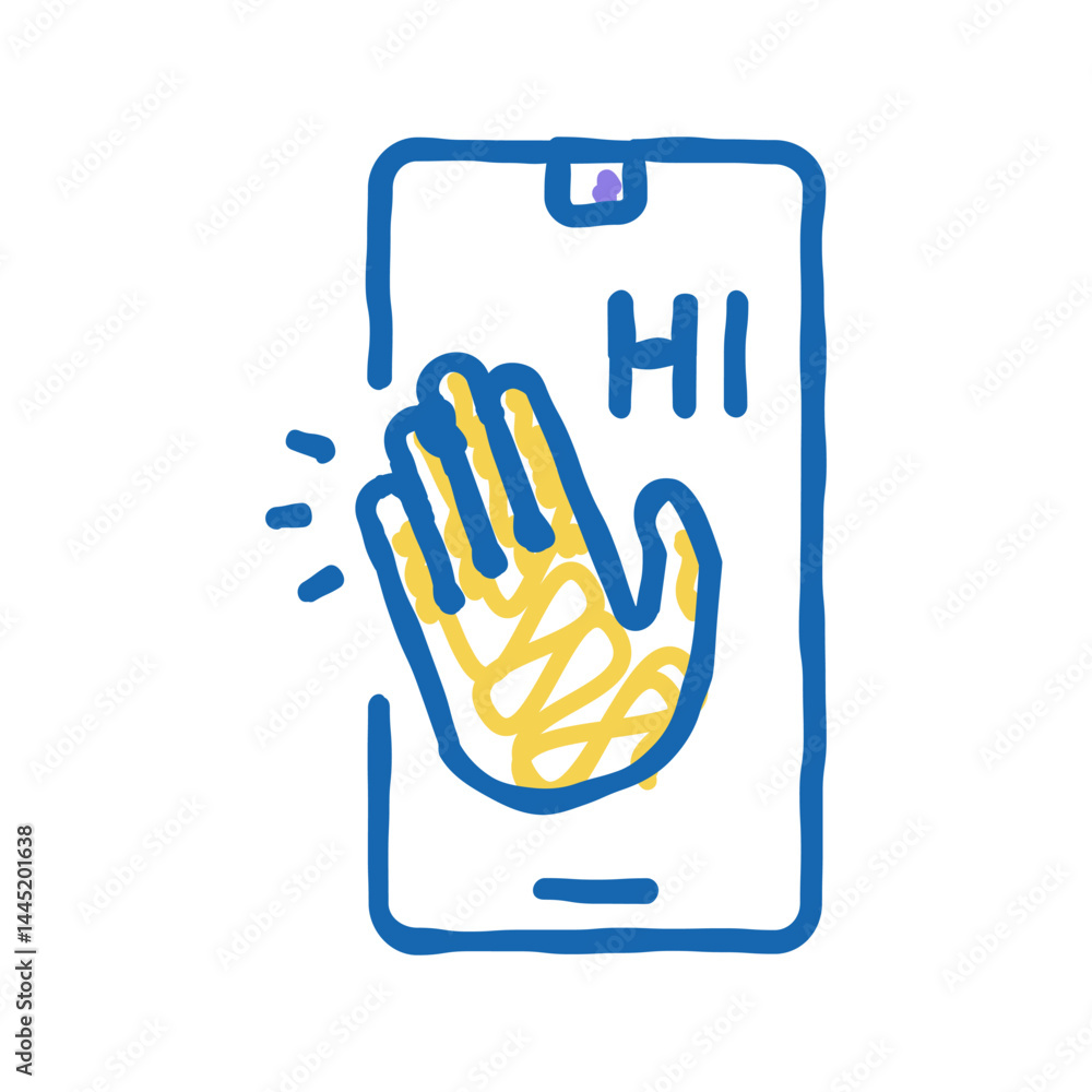 Obraz premium event introduction icon doodle illustration