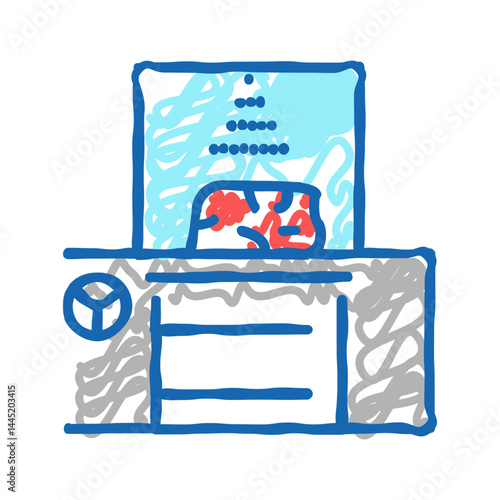 humidification system meat icon doodle illustration