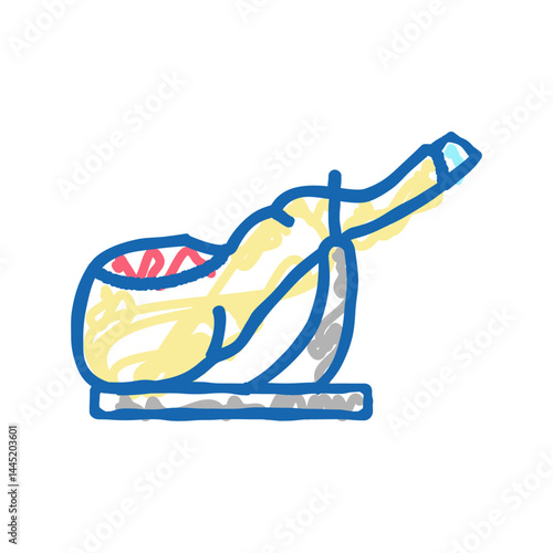 ham leg meat icon doodle illustration