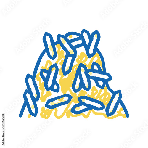 oatmeal pile icon doodle illustration