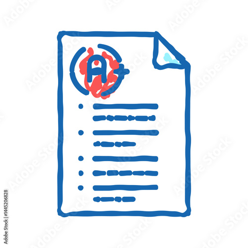 test perfect result icon doodle illustration