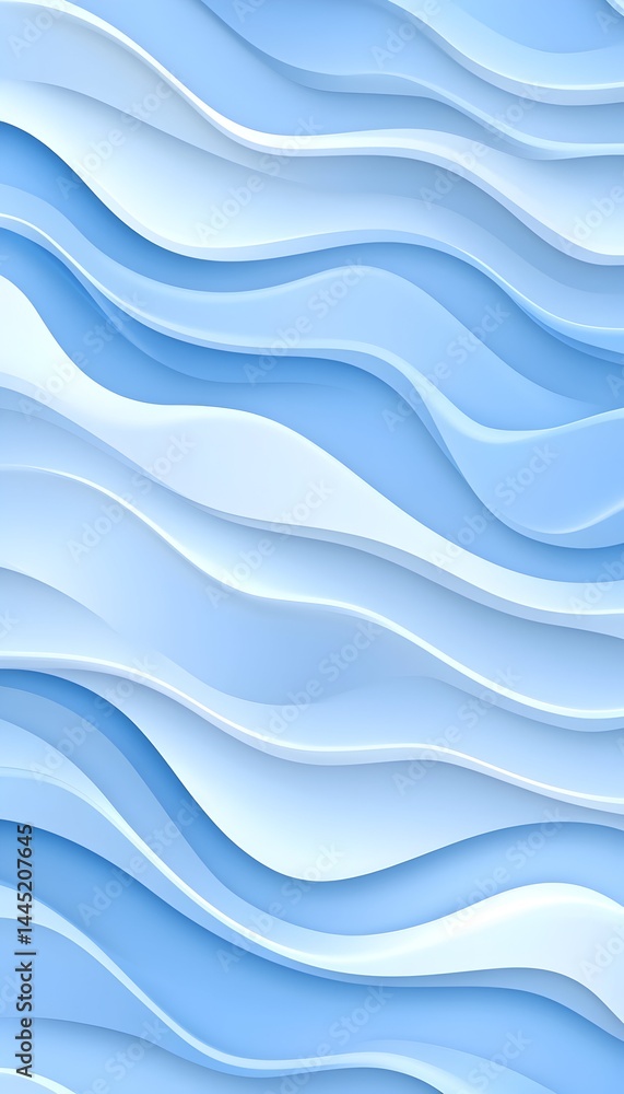 Abstract blue wave pattern with layered, undulating lines creating a 3D effect Abstract blue wave pattern with layered, undulating lines creating a 3D effect