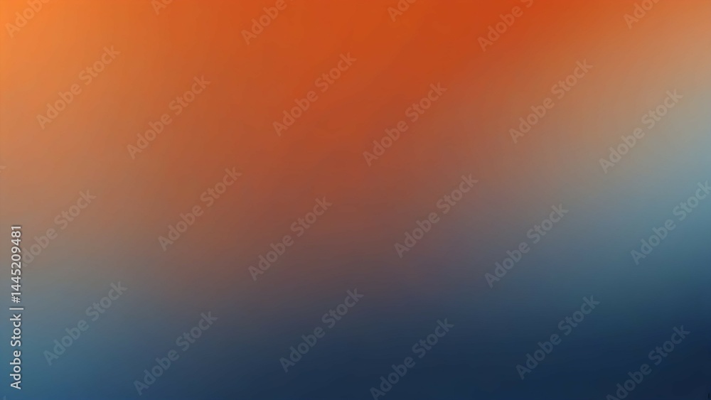 Obraz premium Modern gradient background in burnt orange and steel blue colors, smooth transition with light texture, bold and contemporary mood.