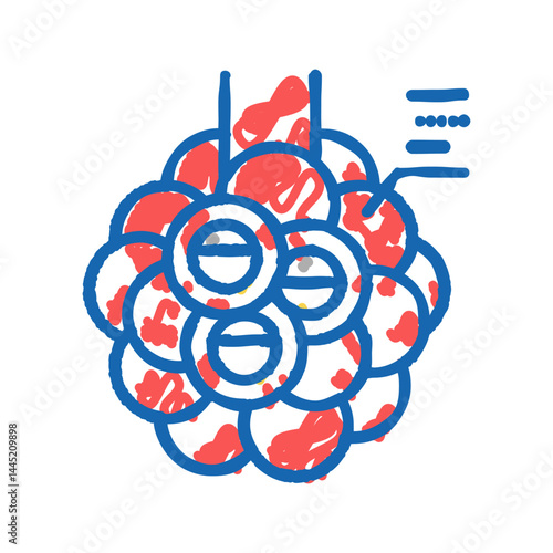 chronic obstructive pulmonary disease icon doodle illustration