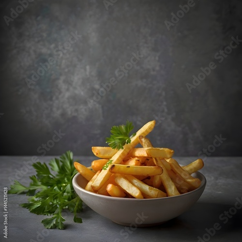 french fries in a white bowl