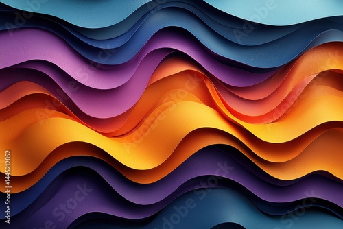Obraz na płótnie Colorful abstract design with flowing wave-like patterns and vibrant gradients w salonie