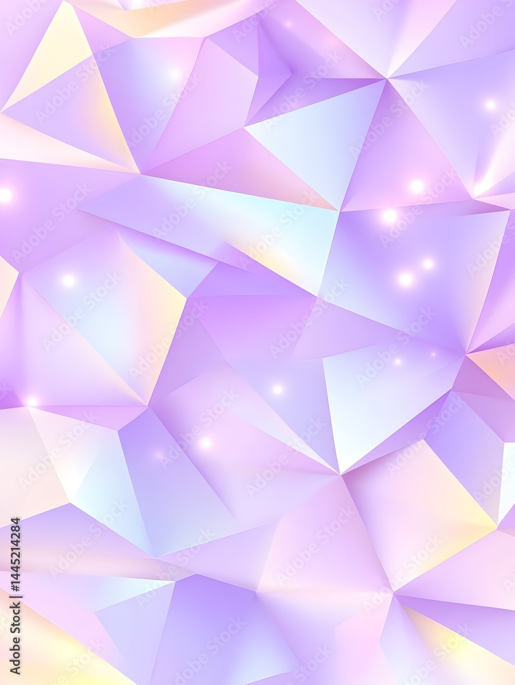 Pastel iridescent polygonal abstract background with glowing highlights Pastel iridescent polygonal abstract background with glowing highlights