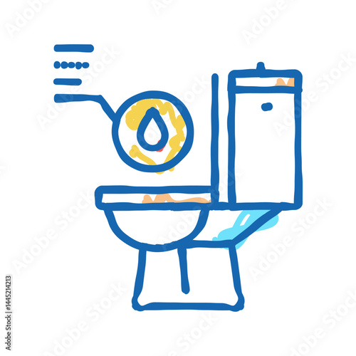 urine with blood icon doodle illustration