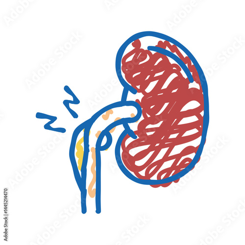 nephritic syndrome icon doodle illustration