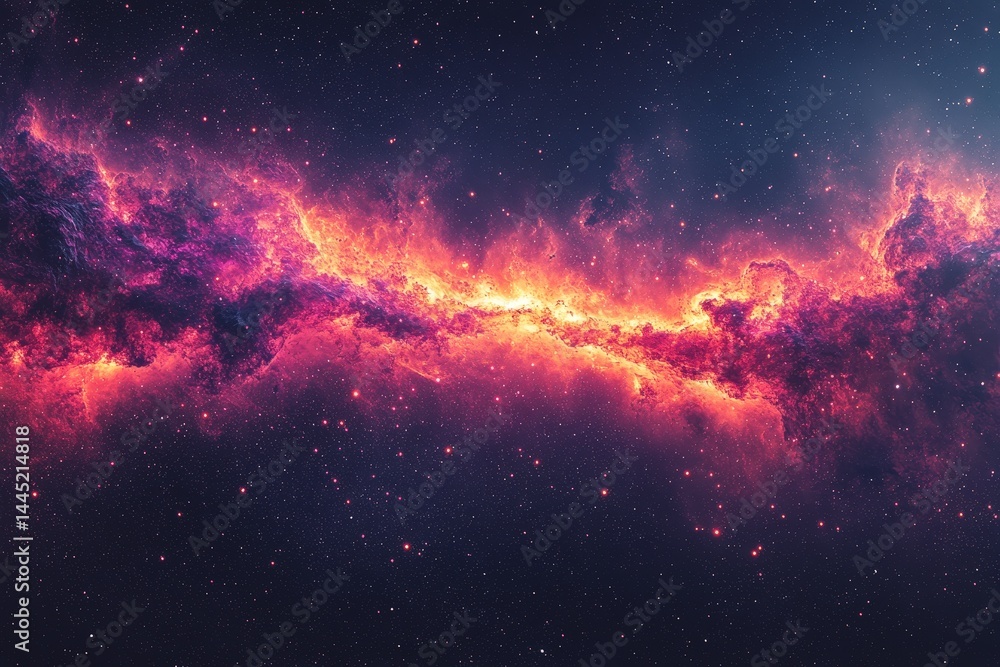 Vast cosmic nebula displays vibrant colors and intricate patterns in deep space Vast cosmic nebula displays vibrant colors and intricate patterns in deep space