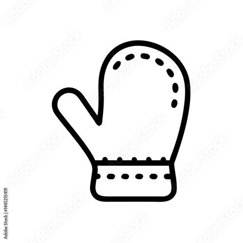 Thanksgiving oven mitt illustration on a white background  