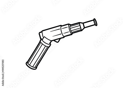 Silhouette of otoscope isolated on a white background