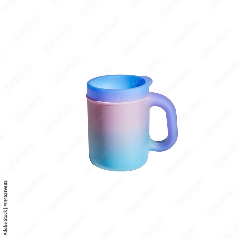 Pastel Ombre Mug with Lid - Isolated on Black Pastel Ombre Mug with Lid - Isolated on Black